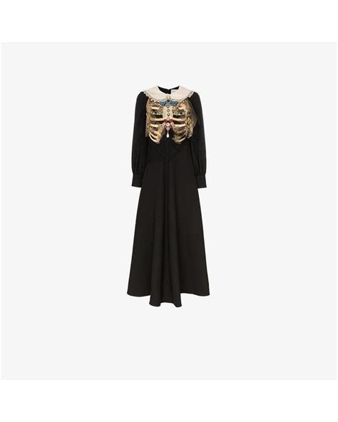 gucci ribcage dress|Chunky rib wool tank dress .